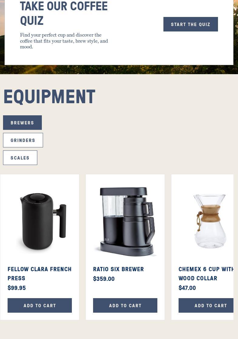 George Howell Coffee Menu