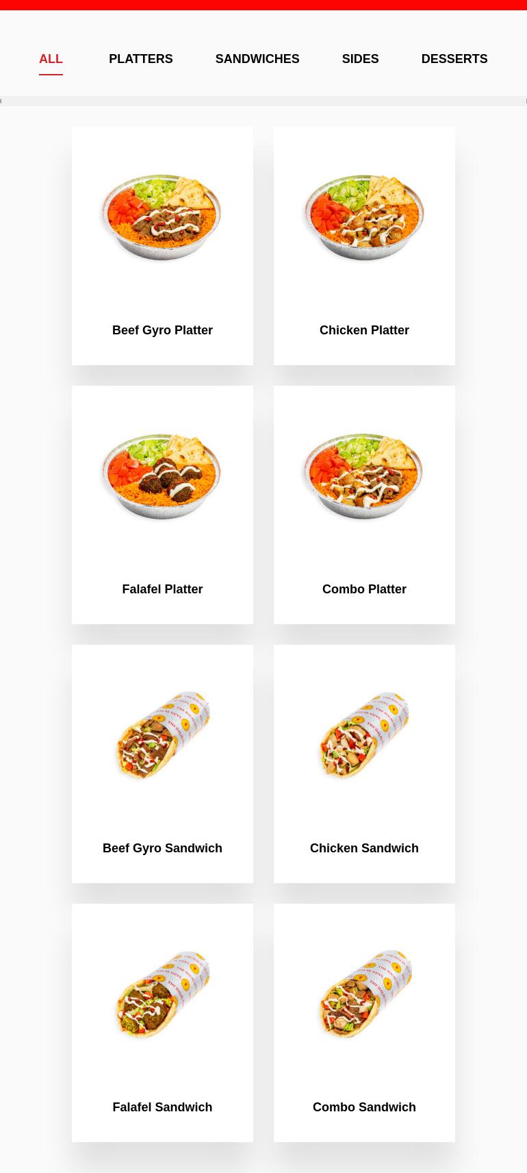 The Halal Guys Menu