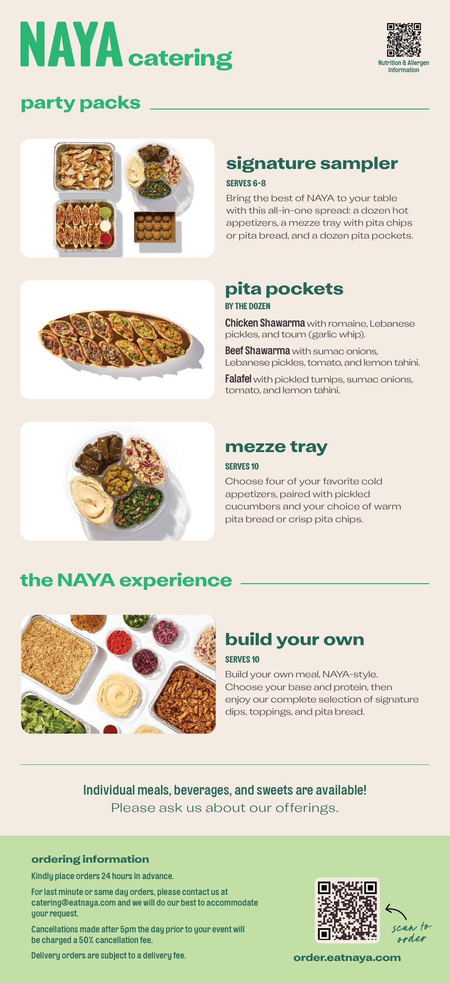 NAYA Menu