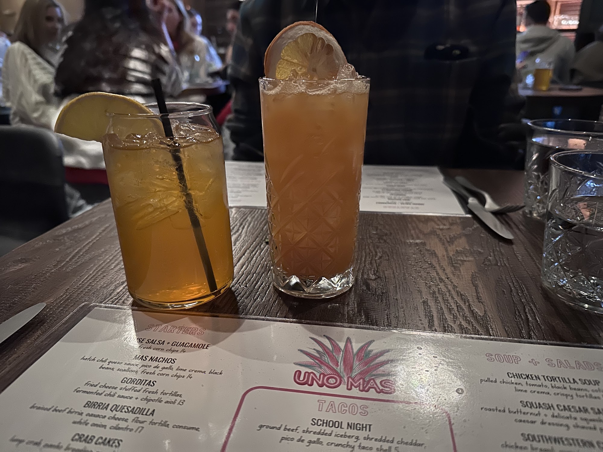 Uno Mas Braintree Menu