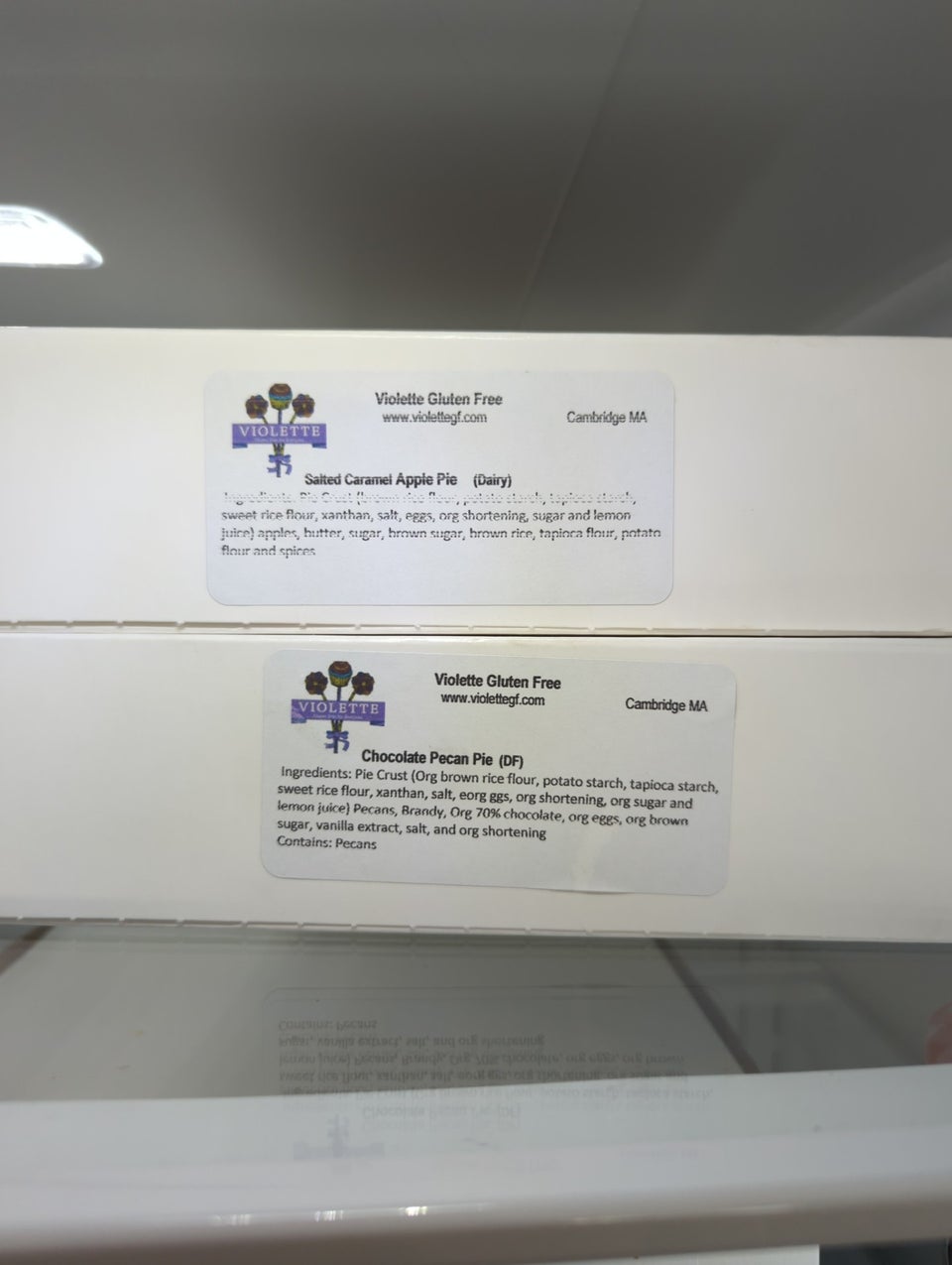 Violette Gluten Free Bakery Menu