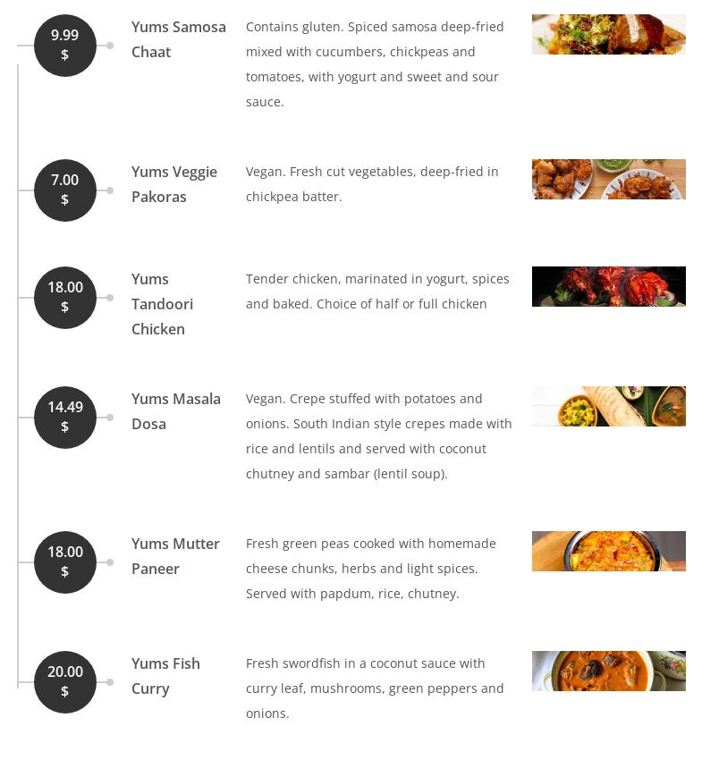 Indo Yums Cambridge Menu