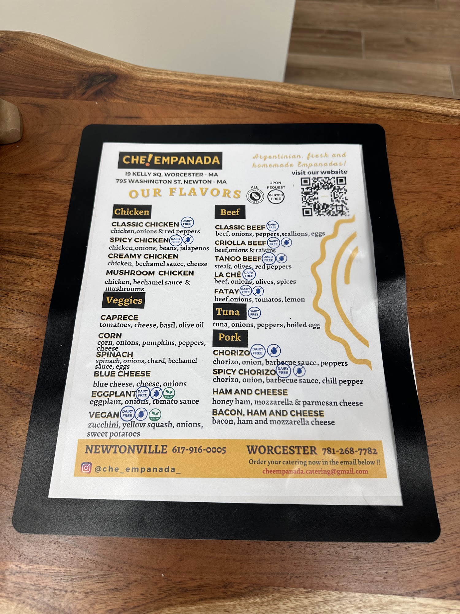 Che Empanada Menu