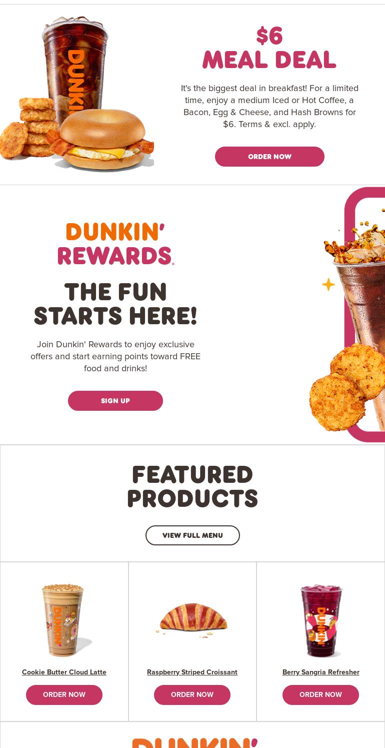 Dunkin' Menu