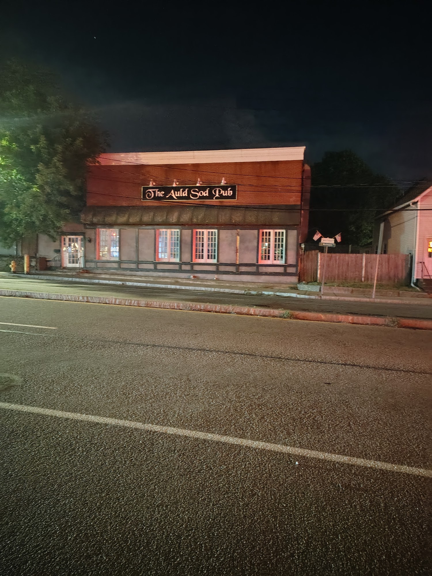 The Auld Sod Pub Menu