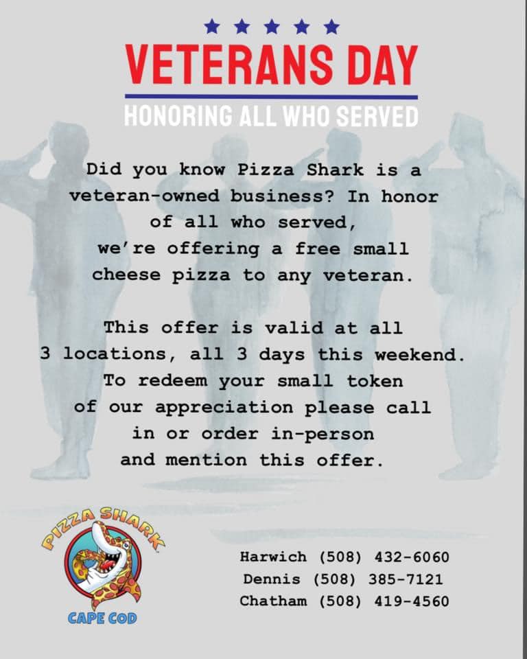 Pizza Shark Dennis Village Menu