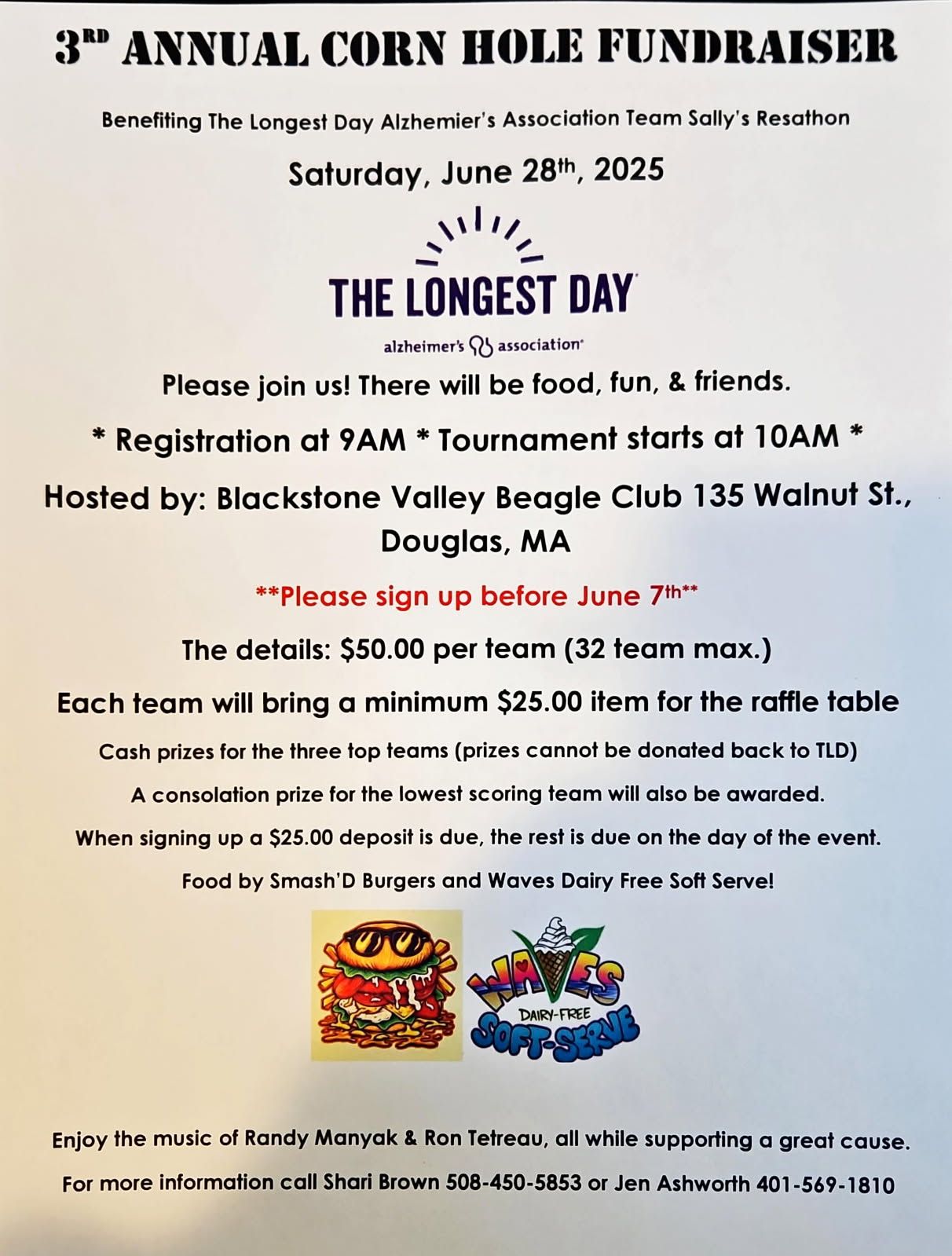 Blackstone Valley Beagle Club Menu
