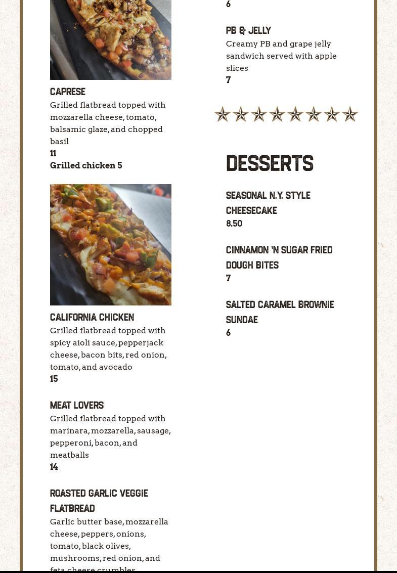 Upside Food N Drink Menu