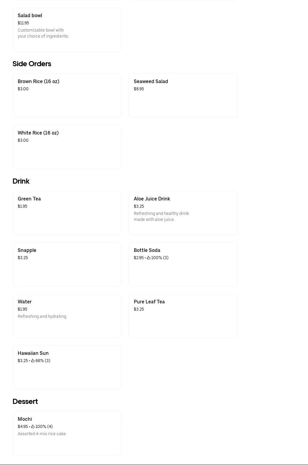 Joy Bowl East Longmeadow Menu