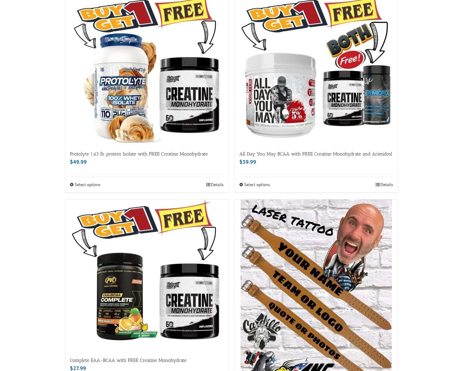 American Nutrition Center Menu