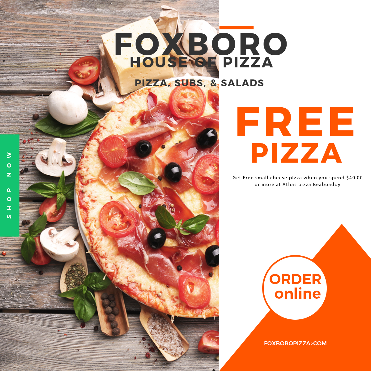 Foxboro House of Pizza Menu