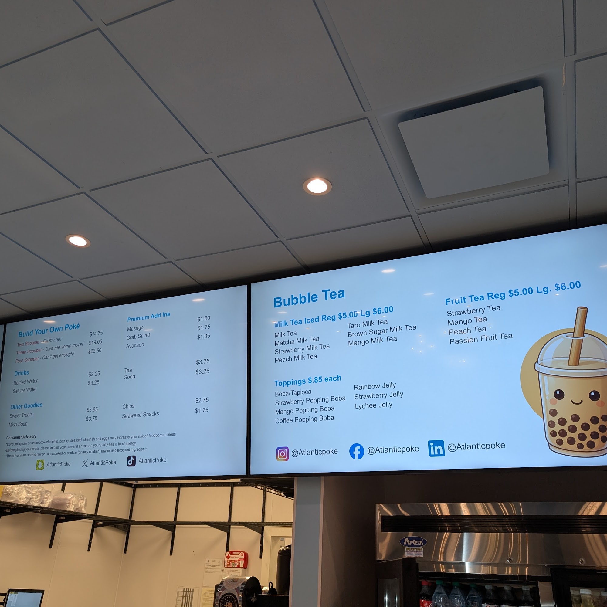 Atlantic Poke Menu