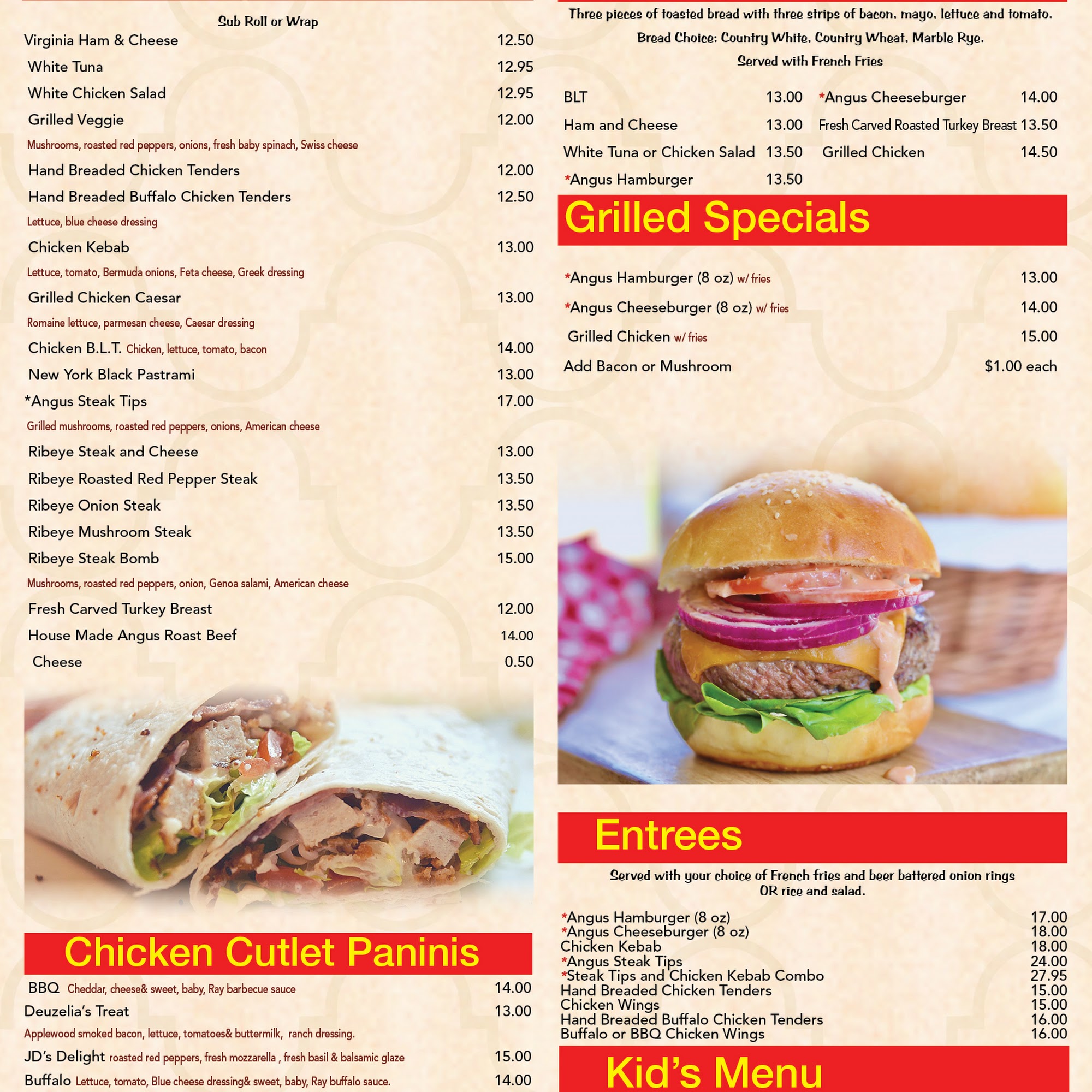 Jimbo’s NY Diner Menu