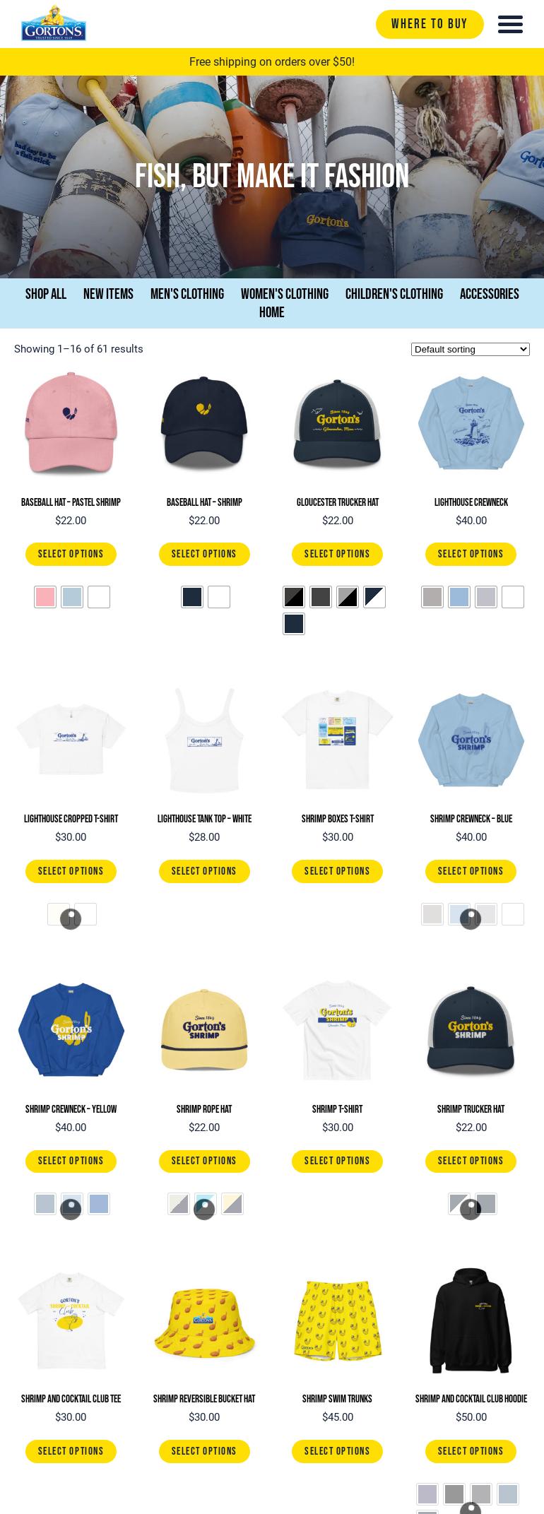 BlueWater Seafoods Menu