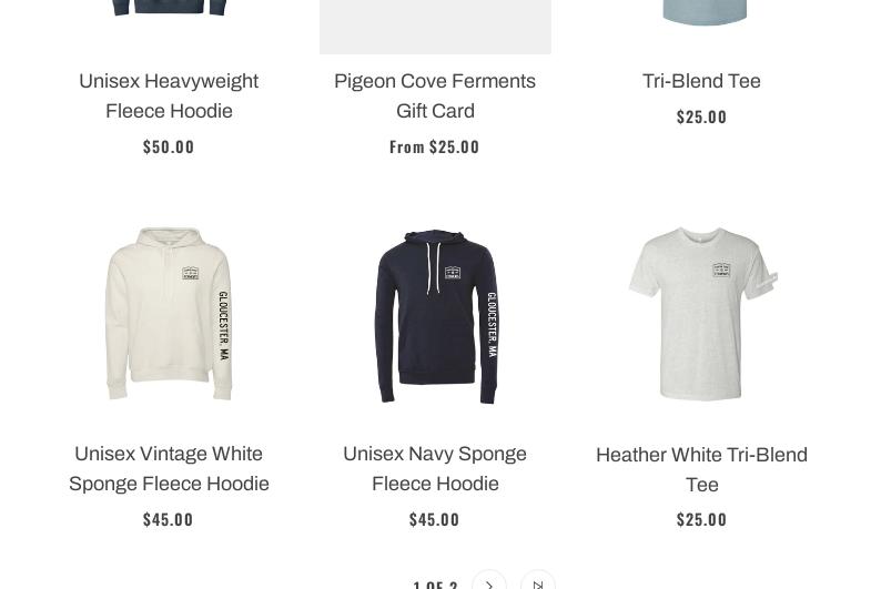 Pigeon Cove Ferments Menu