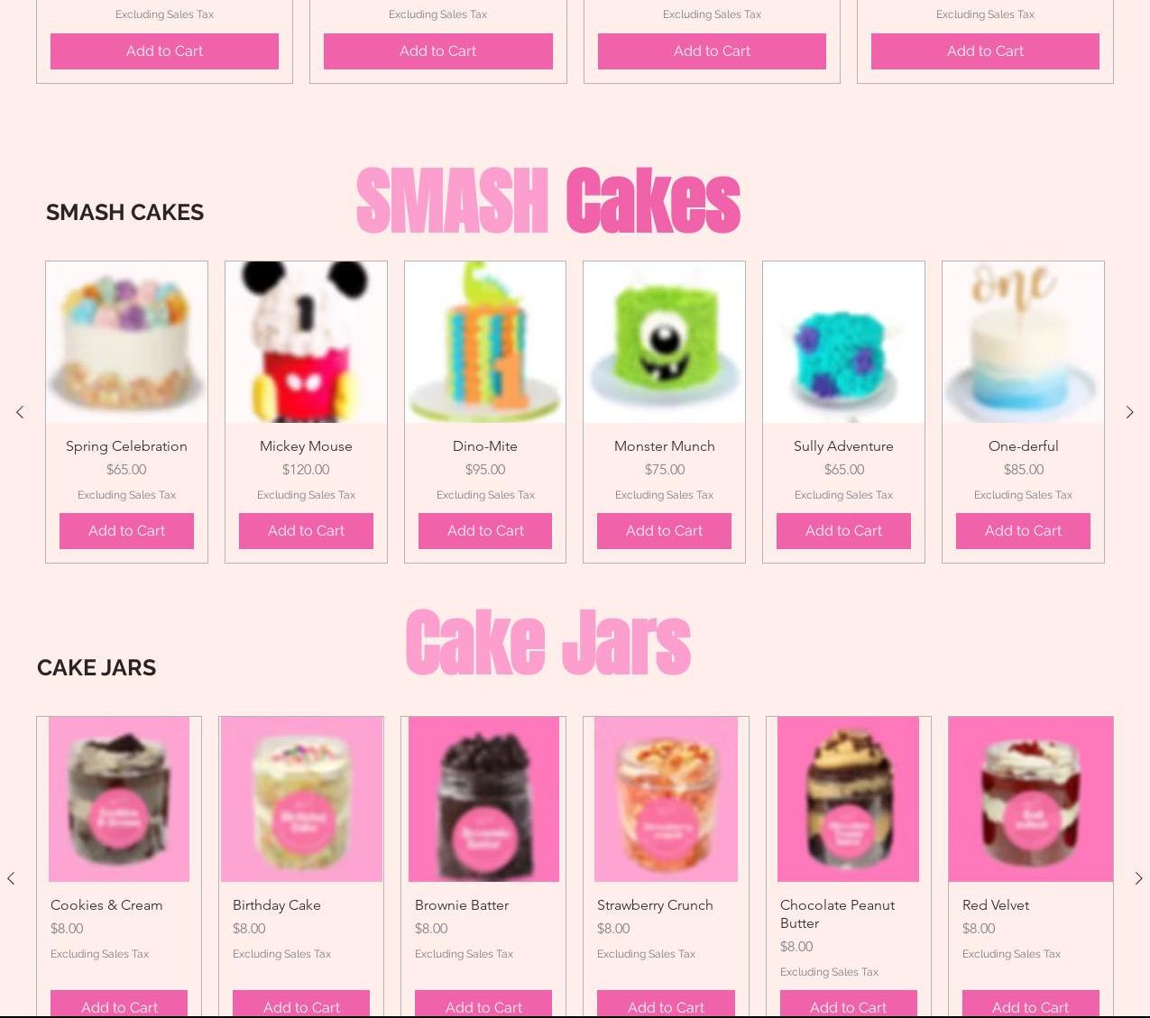 United Cakes Bakery Menu