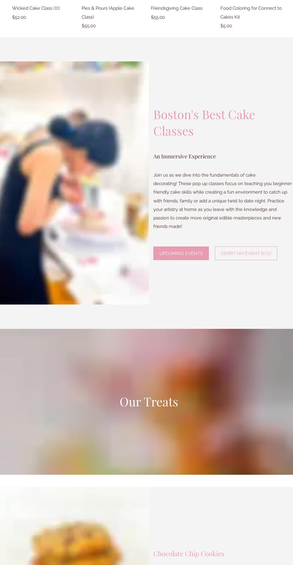 The Sugar Connection Menu