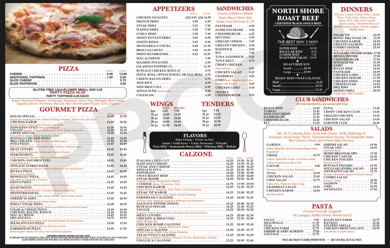 Summit’s place Menu