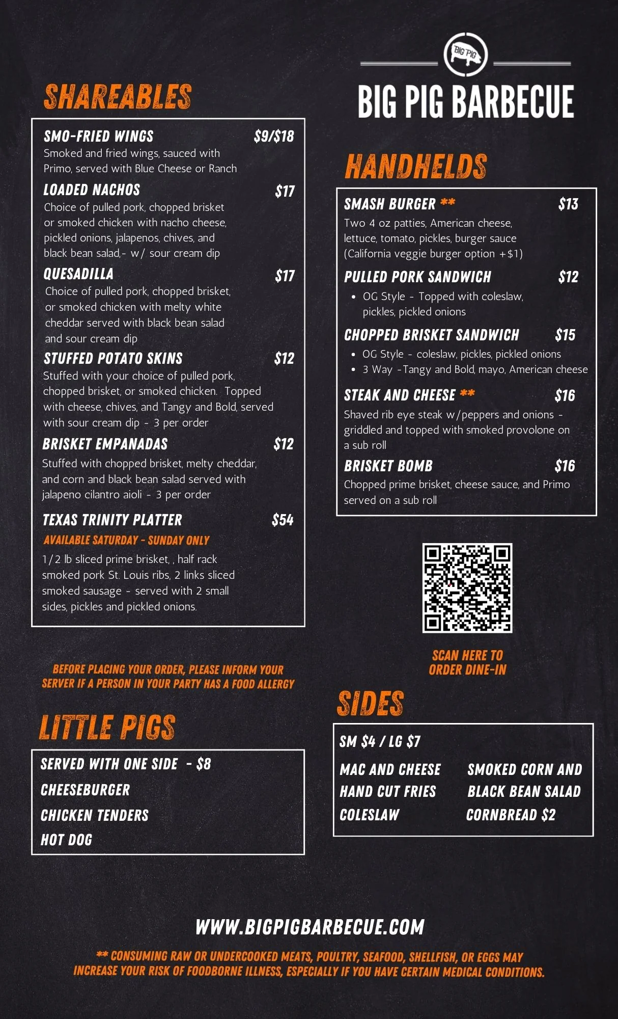 True North Ale Company Menu