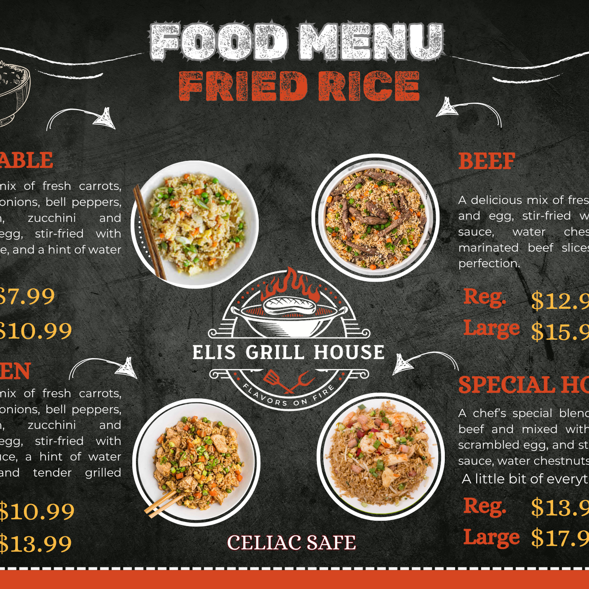Elis Grill House Menu