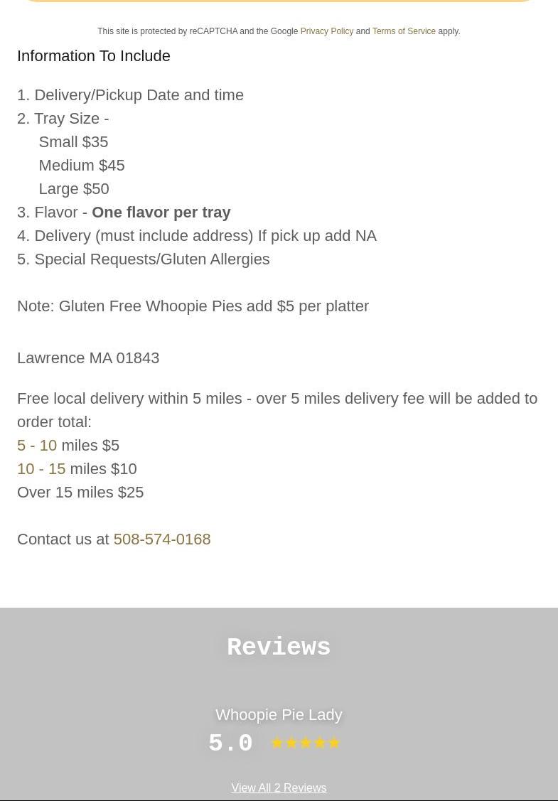 Whoopie Pie Lady 57 Beacon St, Lawrence