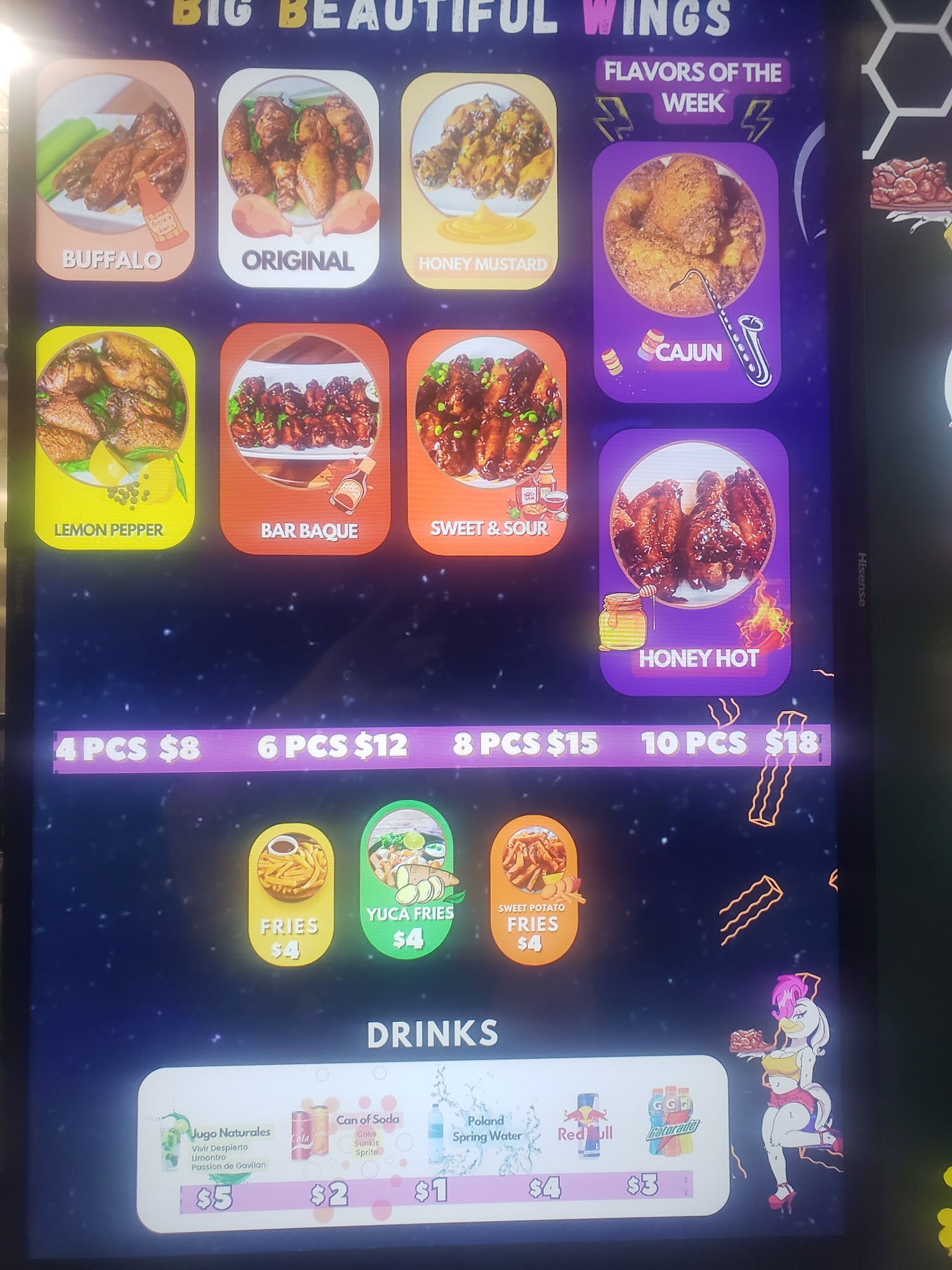 Big Beautiful wings Menu