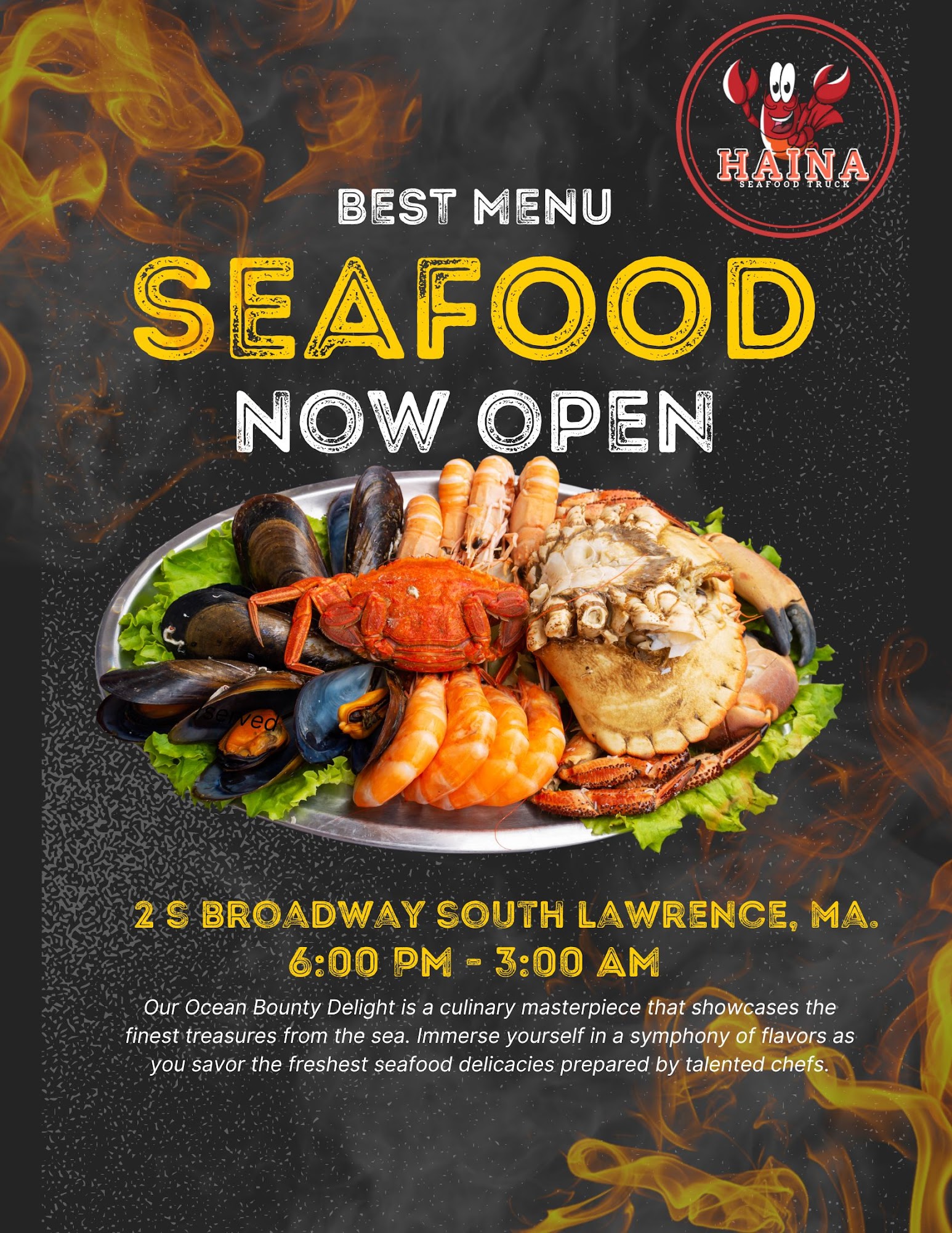 Haina Seafood Menu
