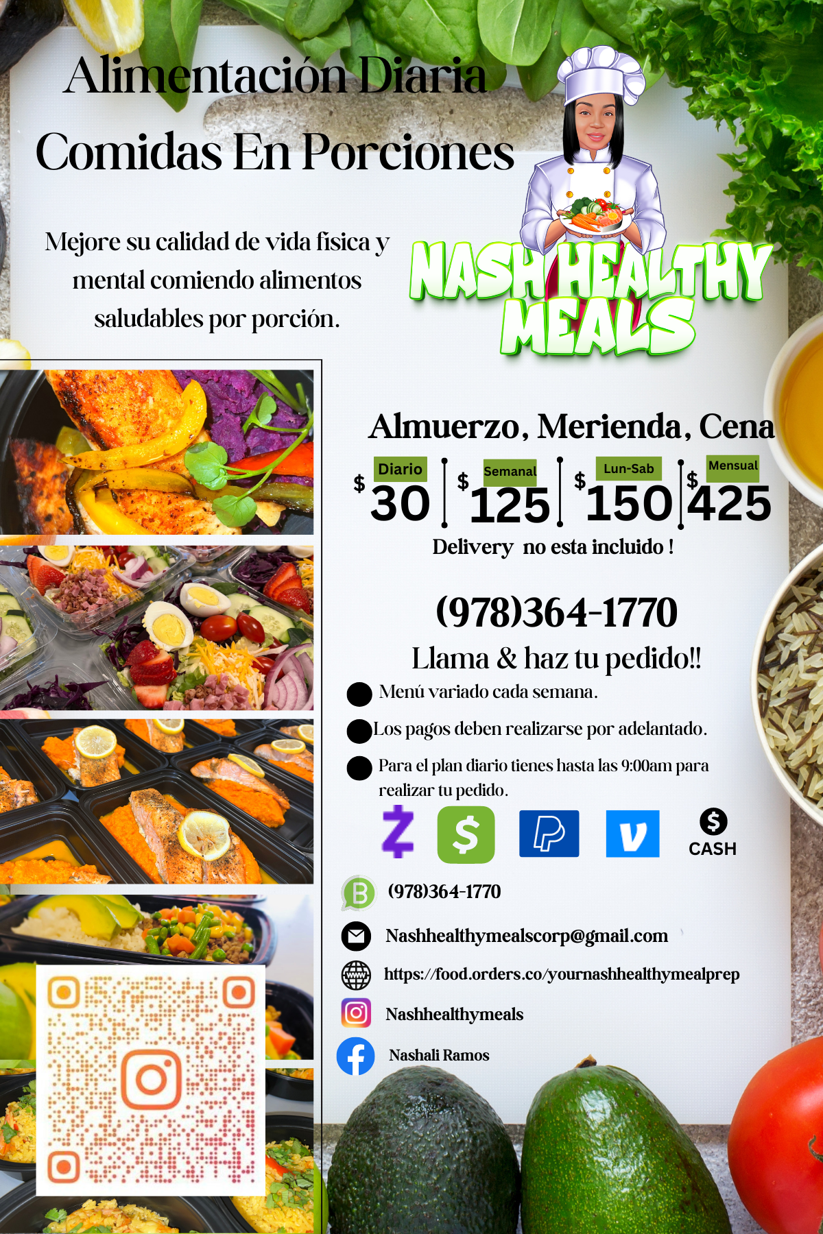 Nash Healthy Meals Menu