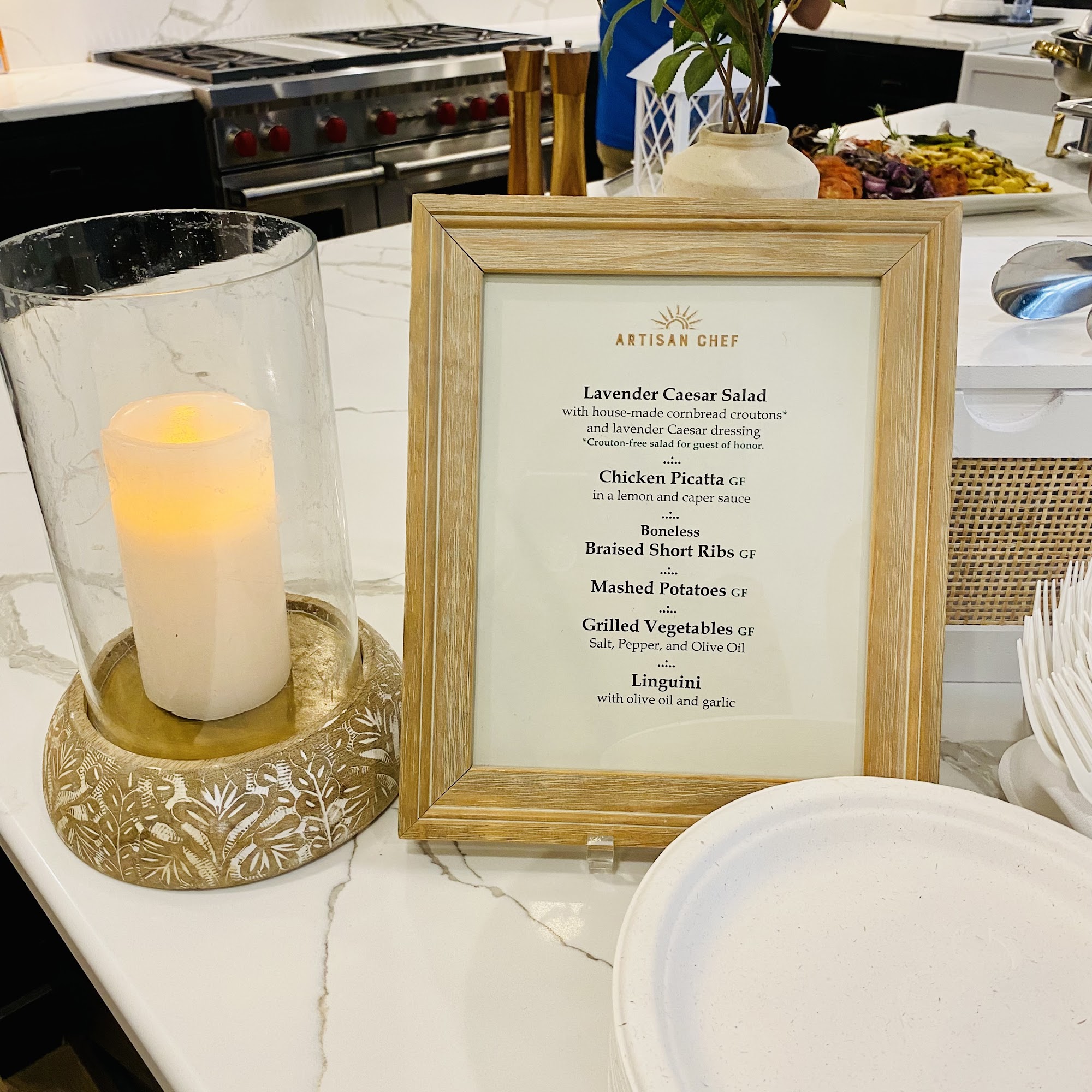 The Artisan Events & Catering Menu