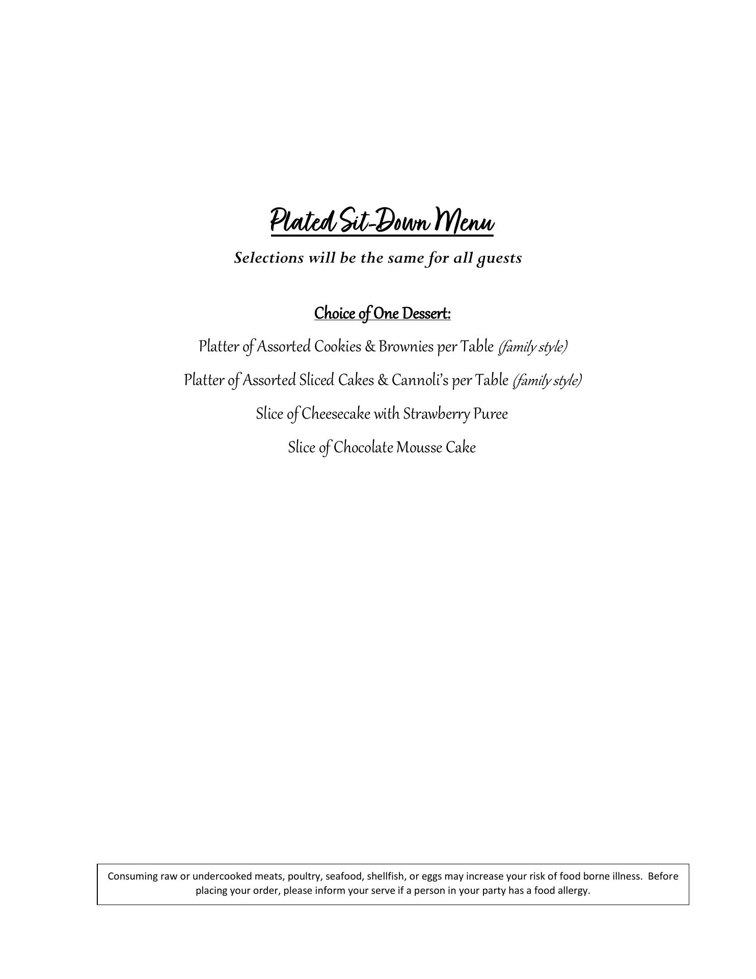 Anthony's Malden Menu