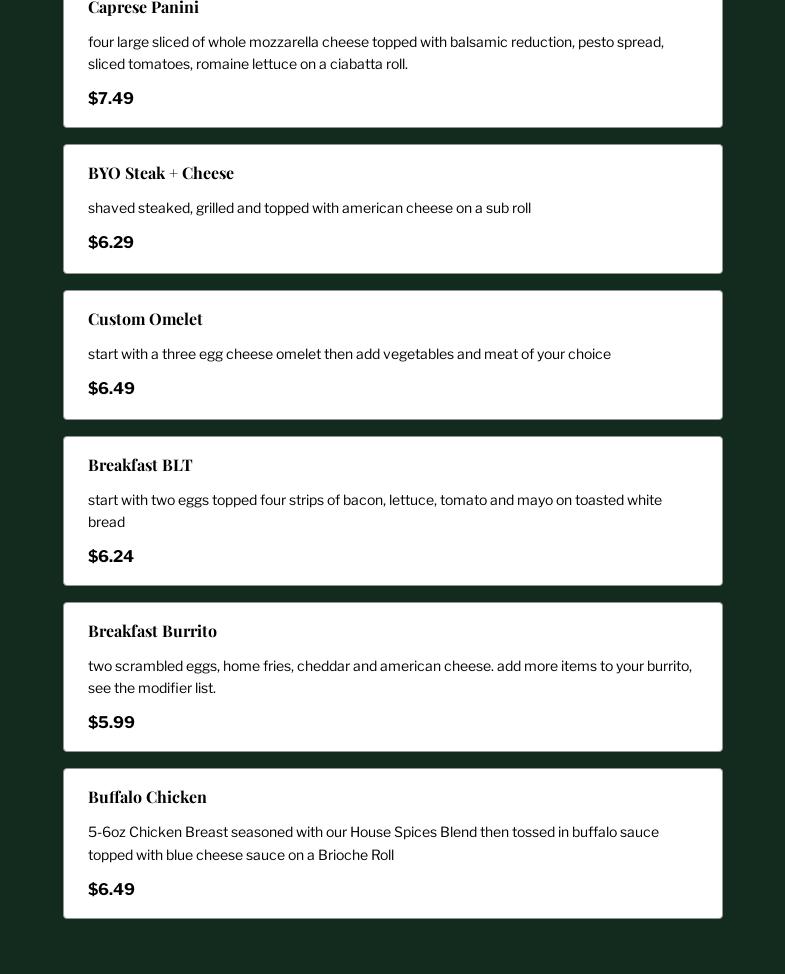 Wicked Local Foods Menu