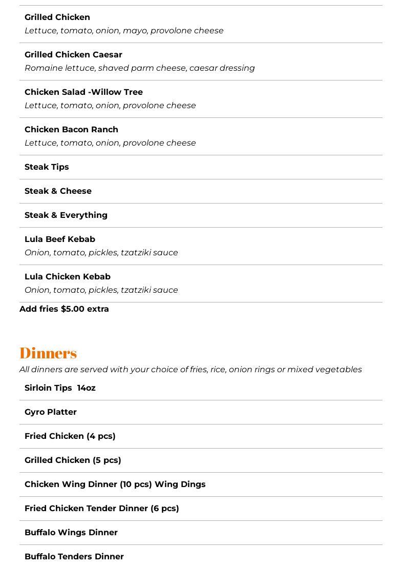 Arman's Pizza & Grill Menu