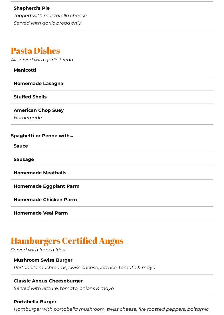 Arman's Pizza & Grill Menu
