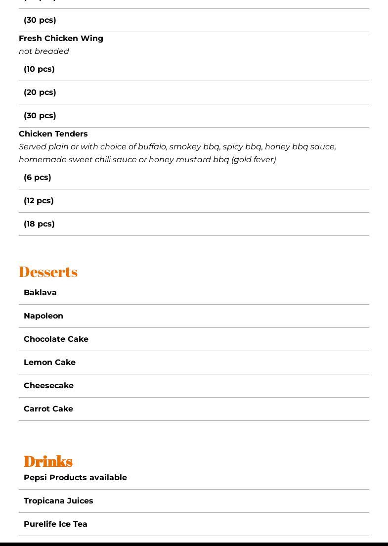 Arman's Pizza & Grill Menu