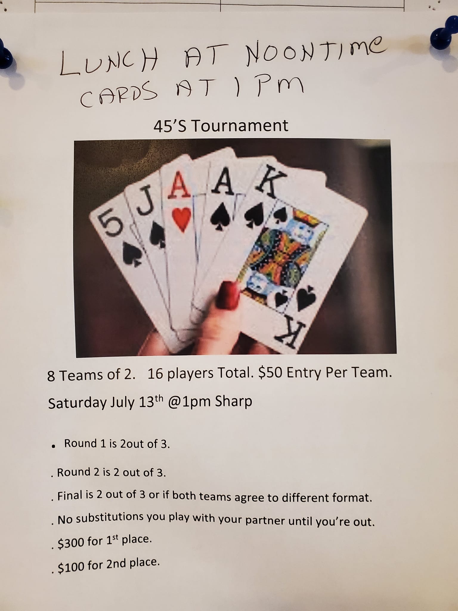 SARGENT IMPROVEMENT CLUB Menu