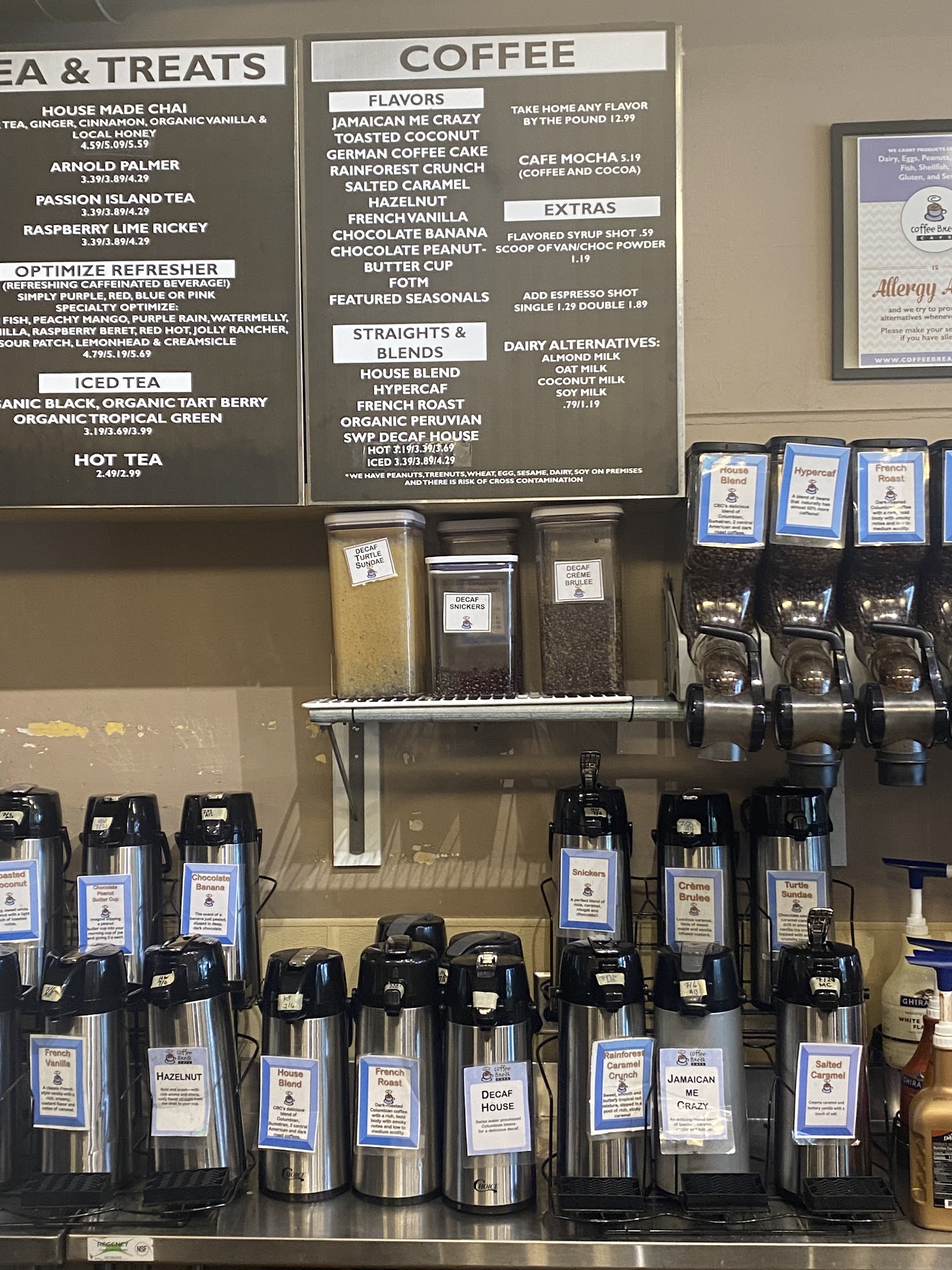 Coffee Break Cafe Menu