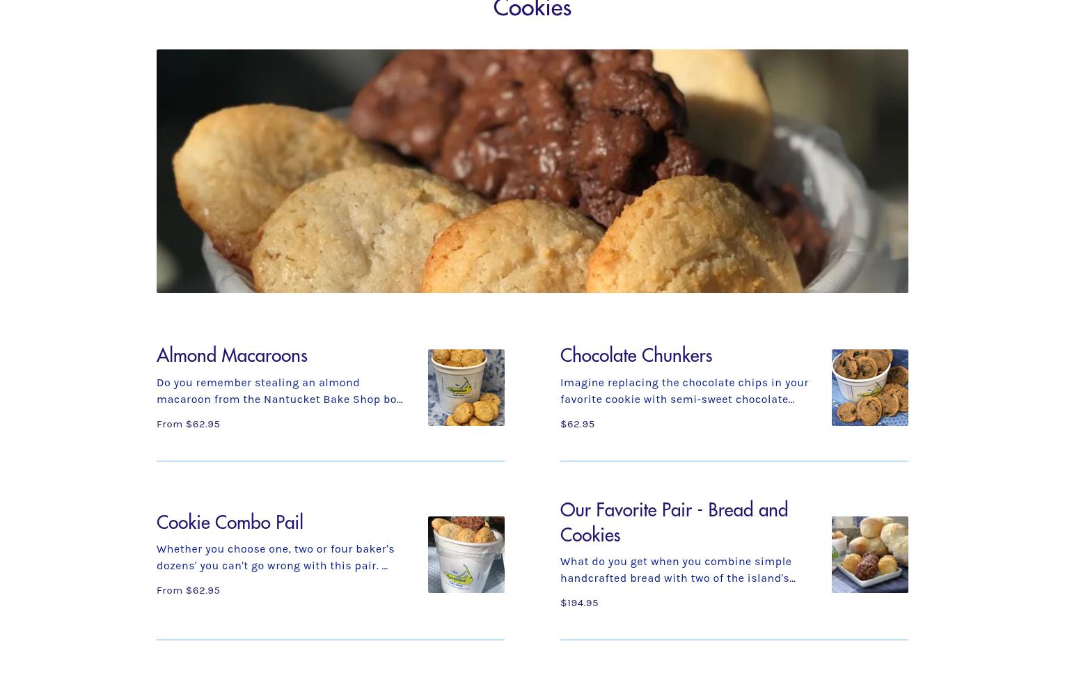 Nantucket Bake Shop Menu