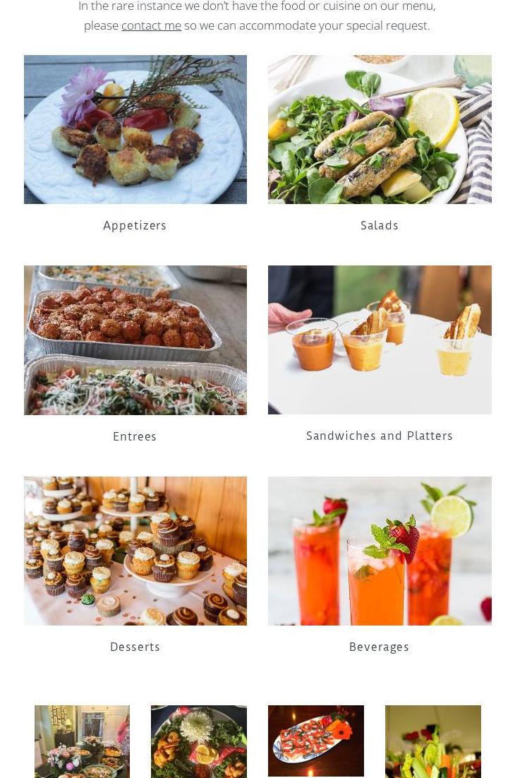 Pauline's Catering and Staffing Menu