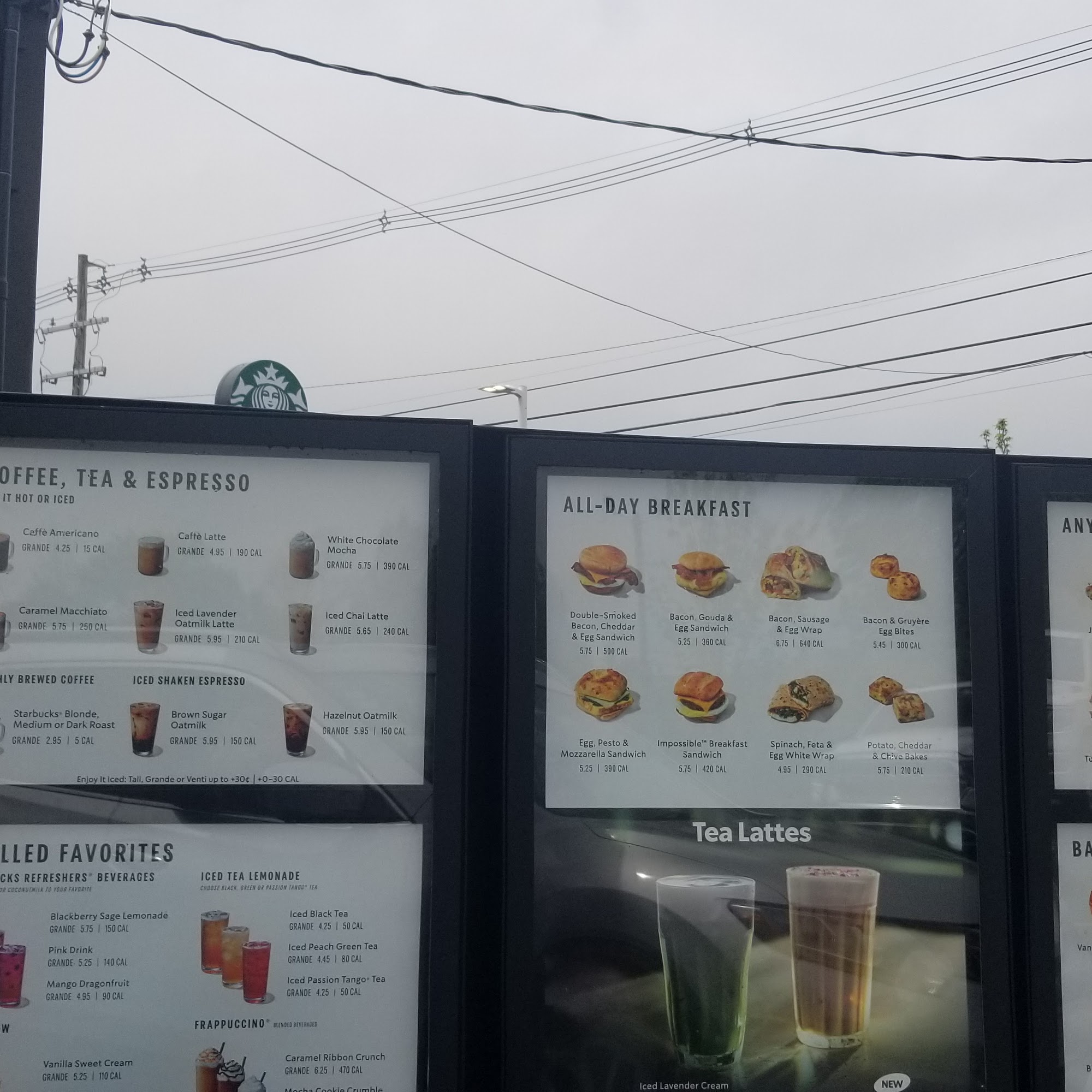 Starbucks Coffee Company Menu