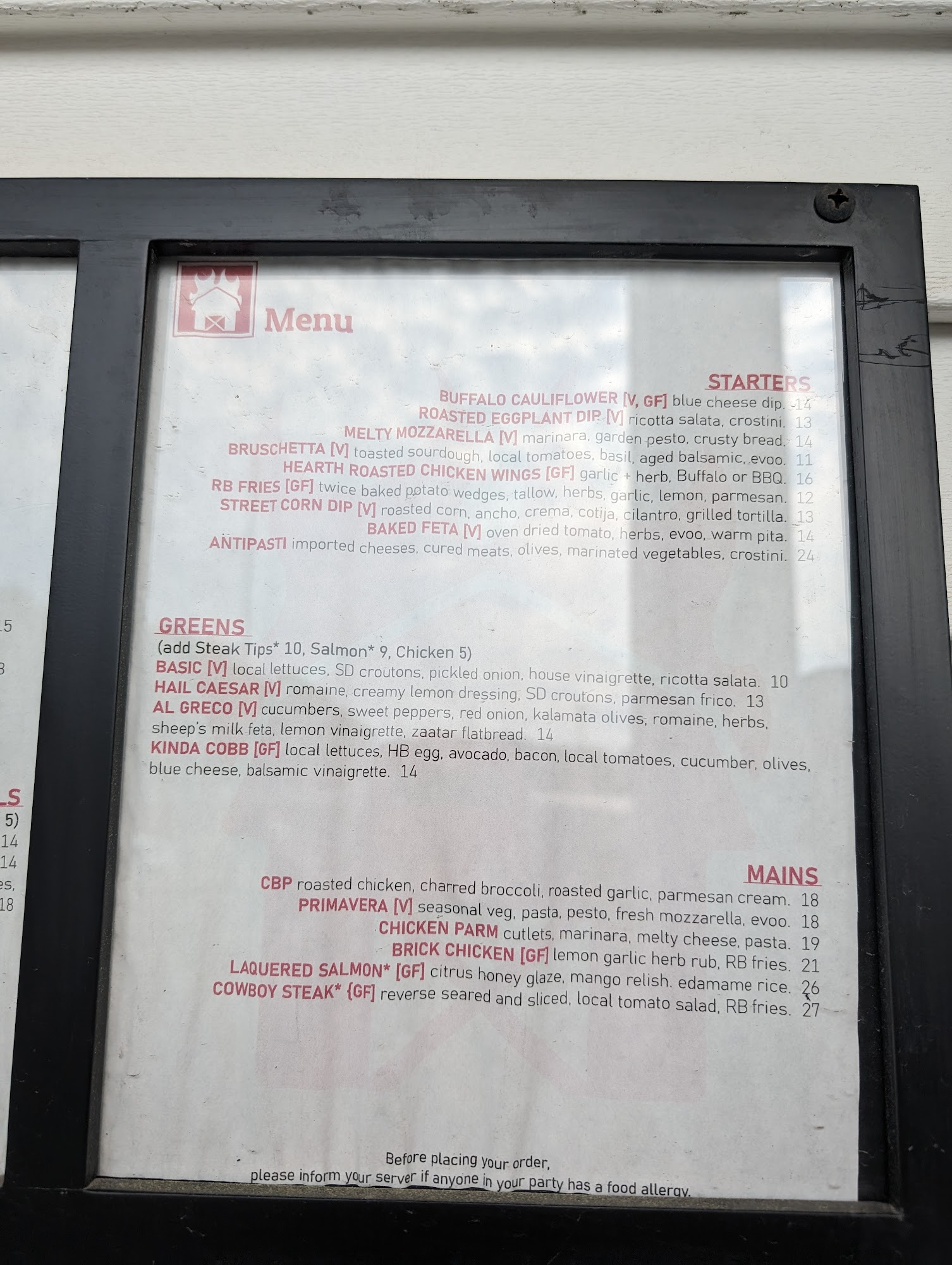 Rehoboth Baking Co Menu