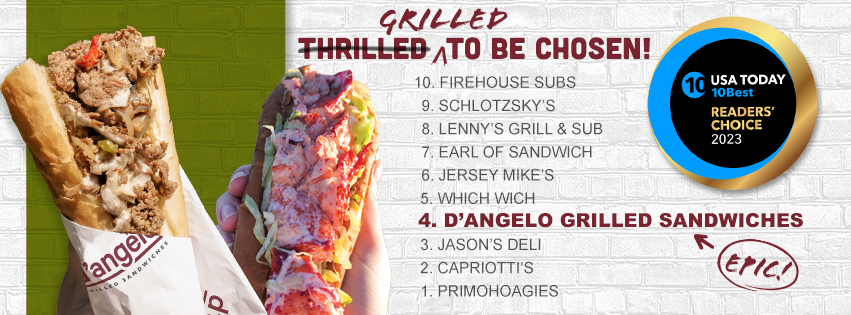 D'Angelo Grilled Sandwiches Menu