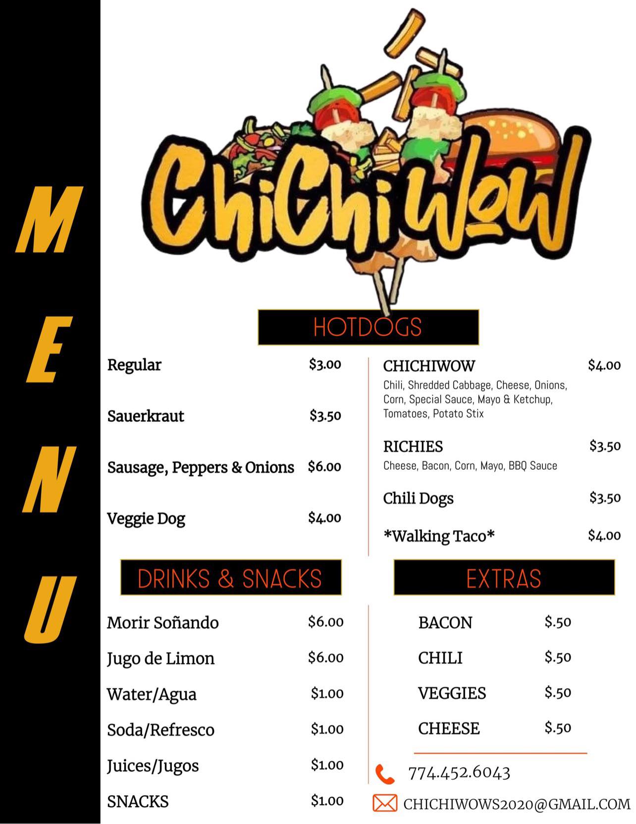 Maqui's Bar & Function Hall Menu