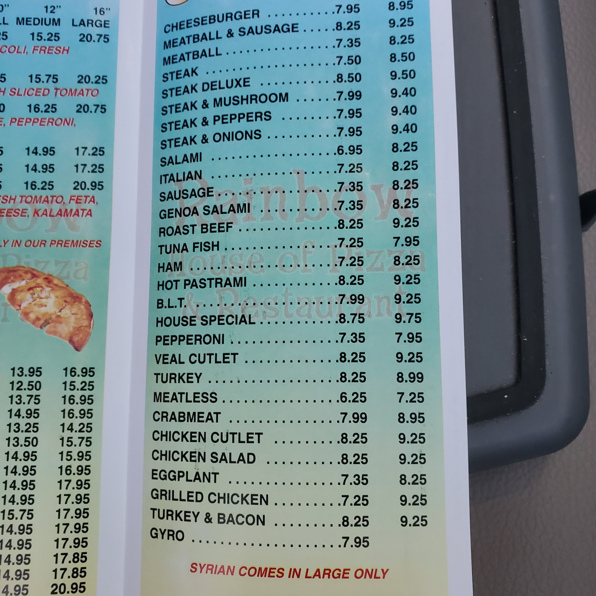 Rainbow Pizza House Webster