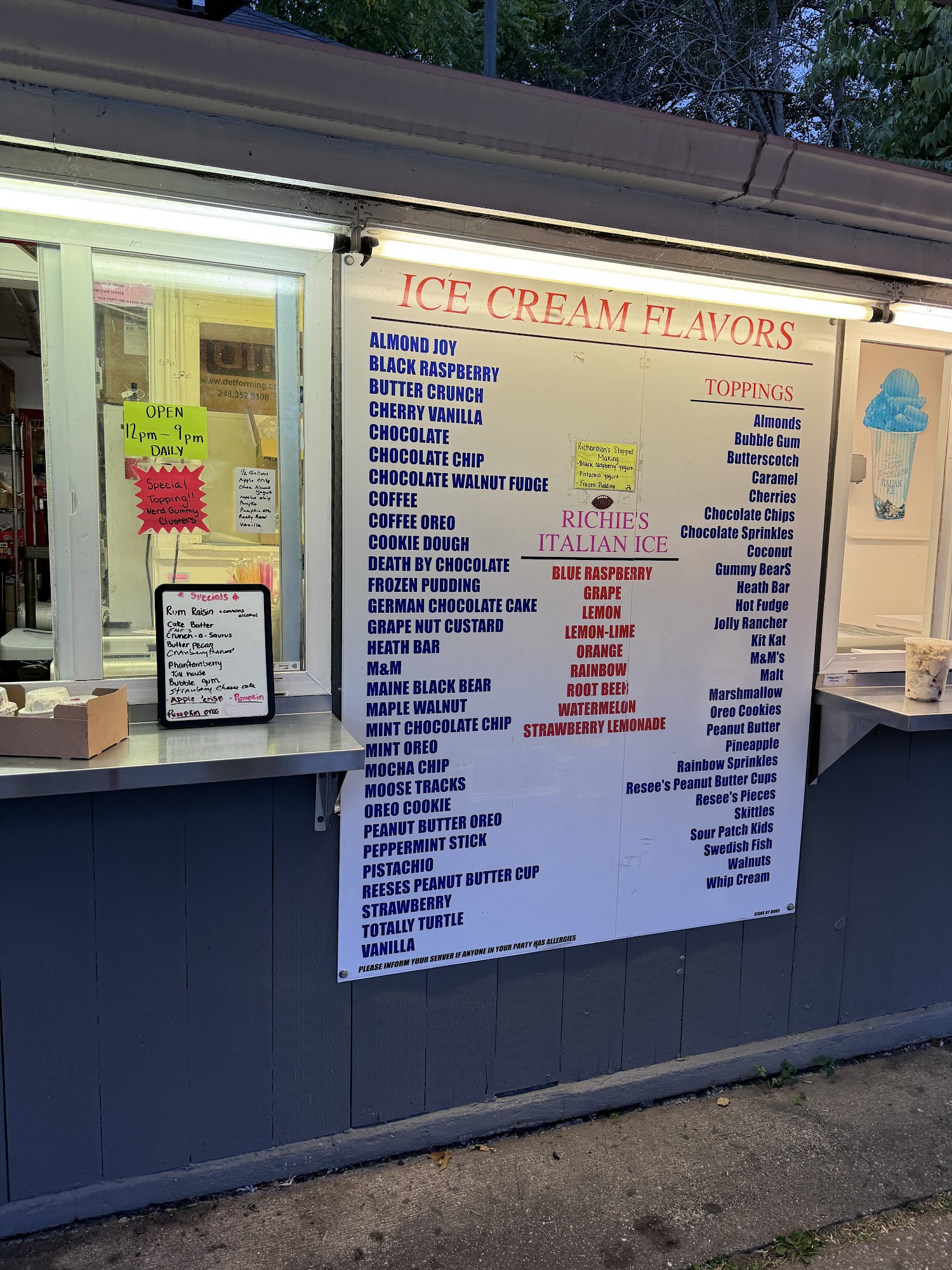 The Big Scoop at Long Hill Orchard & Farm Menu