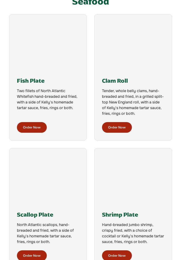 Kelly's Roast Beef Menu