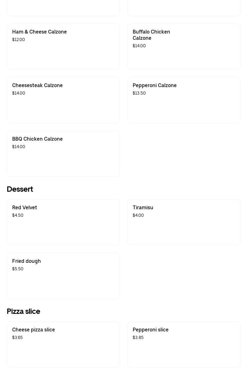 Family Ties Pizzeria Menu