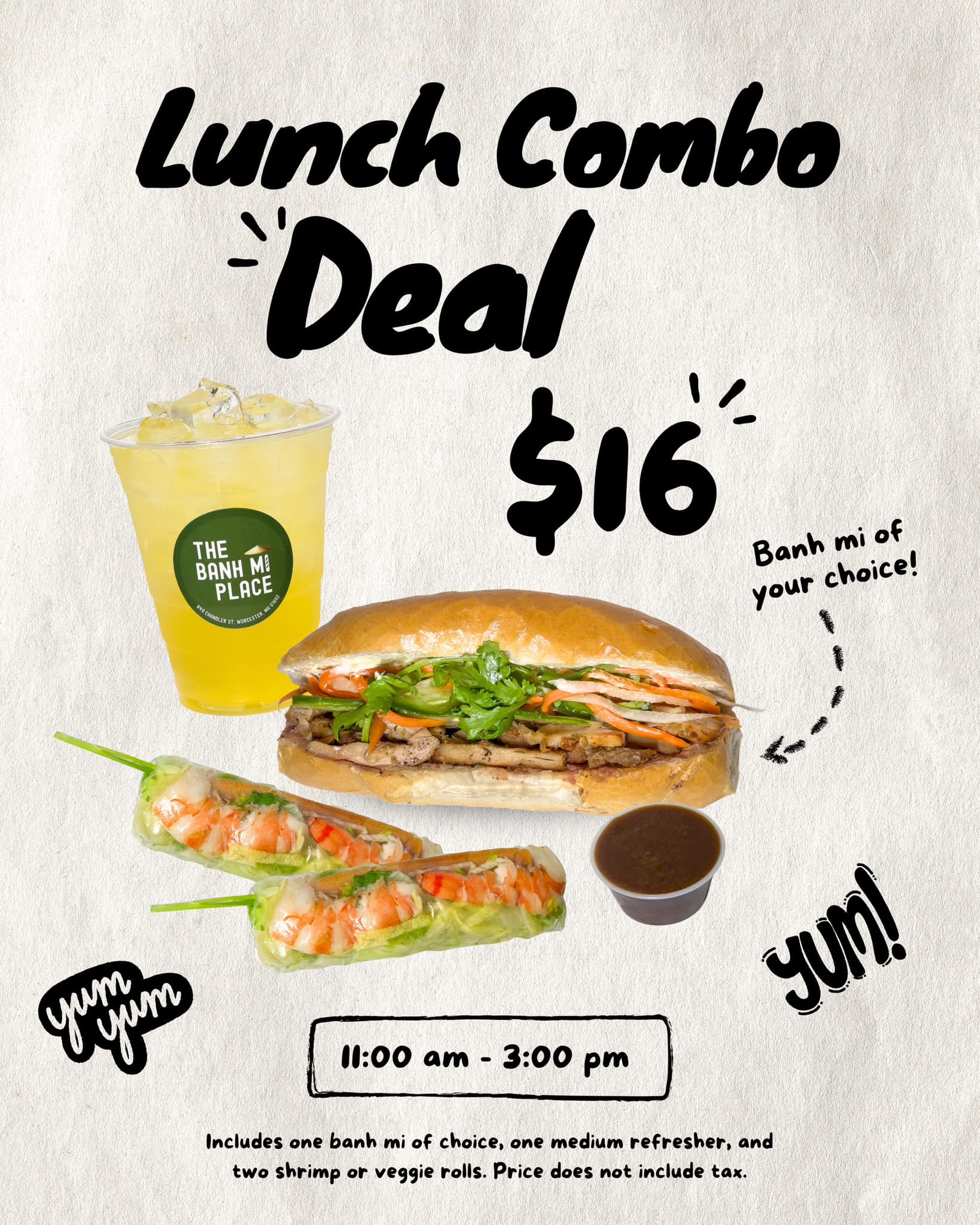 The Banh Mi Place Menu