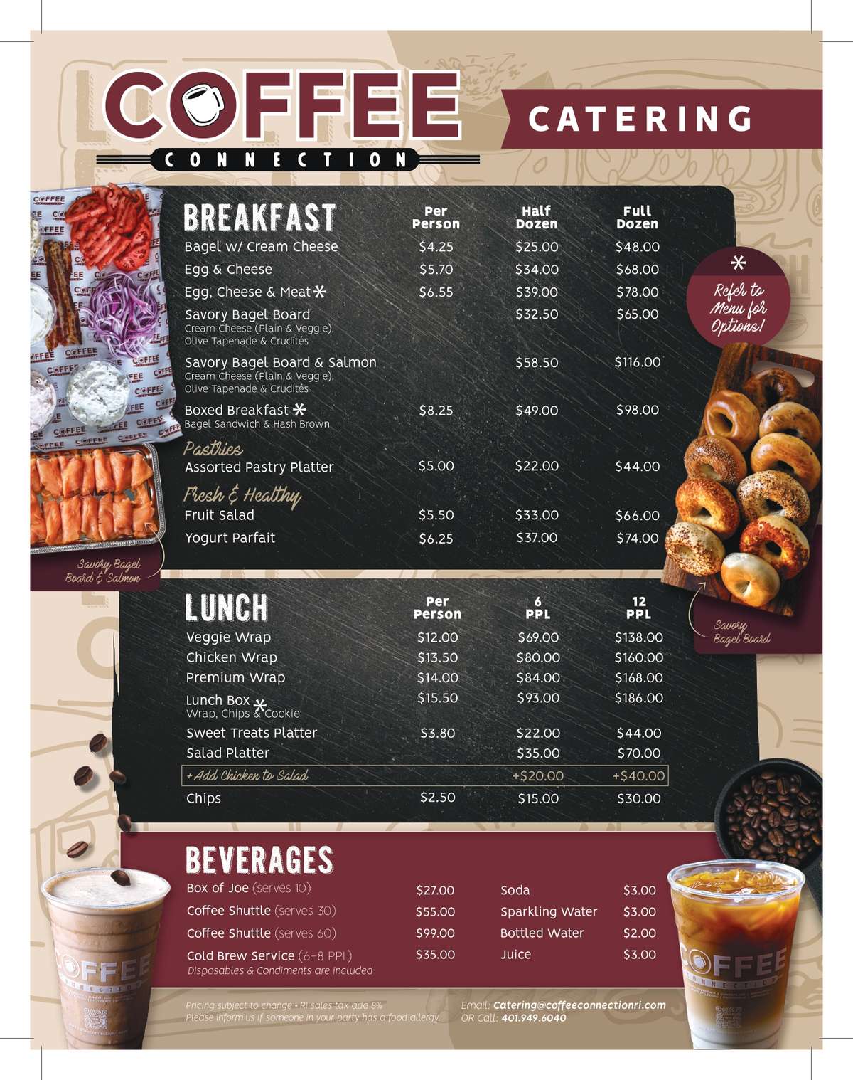 CC Express Worcester Menu
