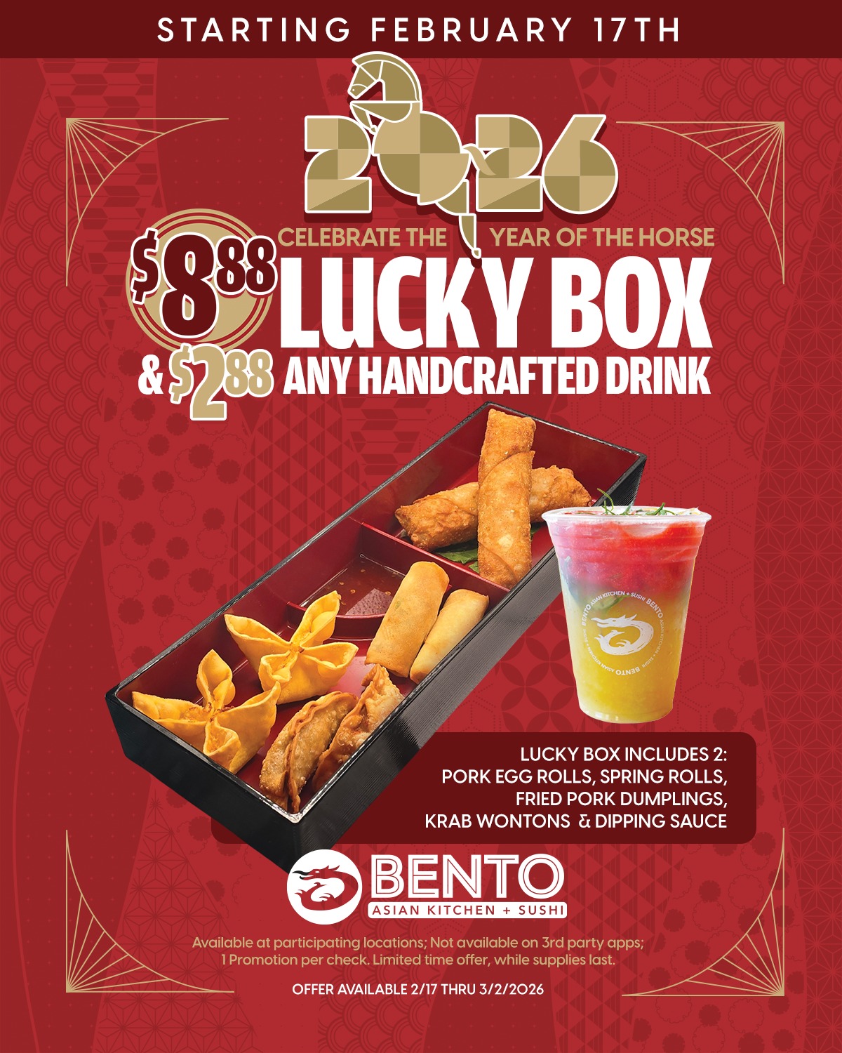 Bento Sushi Menu