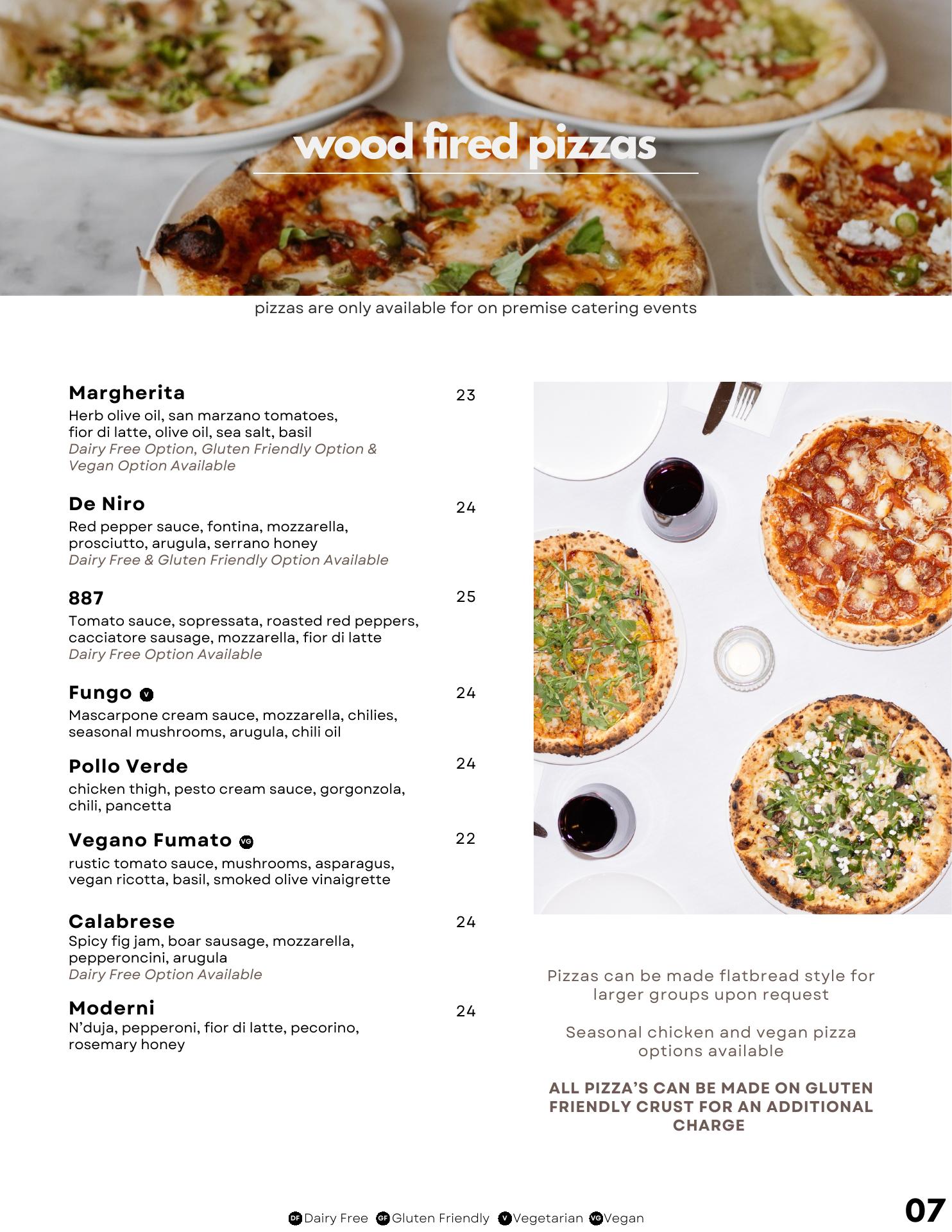 Academy Hospitality Group Menu